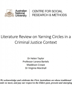 literature review on yarning circles in a criminal justice context