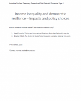 Income inequality and democratic resilience – Impacts and policy choices Income inequality and democratic resilience – Impacts and policy choices