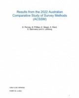 Results from the 2022 Australian Comparative Study of Survey Methods (ACSSM)