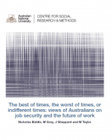 The best of times, the worst of times, or indifferent times: views of Australians on job security and the future of work