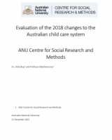 Evaluation of the 2018 changes to the  Australian child care system